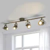 Lindby Loftlamper|Loftlamper > loftspot Leonor, 4 lyskilder, grøn, metal, 78 cm