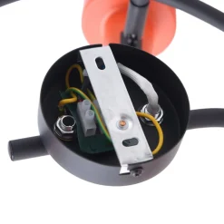 Lindby Arbejdsrum/Kontor|Loftlamper > loftspot Ovelia, orange/sort, 3 lyskilder, E27