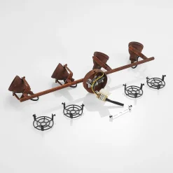 Lindby Loftlamper|Loftlamper > loftspot Scabra, 63 cm, rustbrun, 4 lyskilder, metal