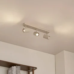 Gang|Loftlamper ^ Lindby loftspots Kardis, beige, 3 lyskilder, metal, GU10