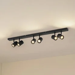Lindby Loftlamper|Spotlights > loftspots Kardis, mørkegrå, 6 lyskilder, metal, GU10
