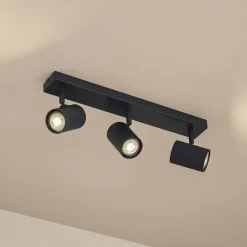 Lindby Loftlamper|Spotlights > loftspots Kardis, mørkegrå, 3 lyskilder, metal, GU10