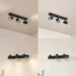 Lindby Loftlamper|Spotlights > loftspots Kardis, mørkegrå, 3 lyskilder, metal, GU10
