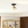 Lindby Spotlights > loftspot Sylveria, 1.flg, sort/guld, jern