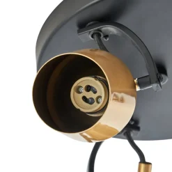 Lindby Spotlights > loftspot Sylveria, 3-lys, sort/guld, jern