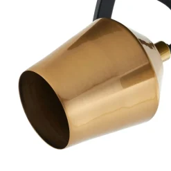 Lindby Spotlights > loftspot Sylveria, 4-lys, sort/guld, jern