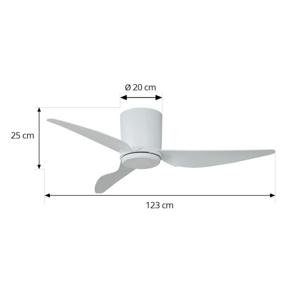 Lindby Loftventilatorer > loftventilator Aulo, hvid, DC, støjsvag, Ø 123 cm