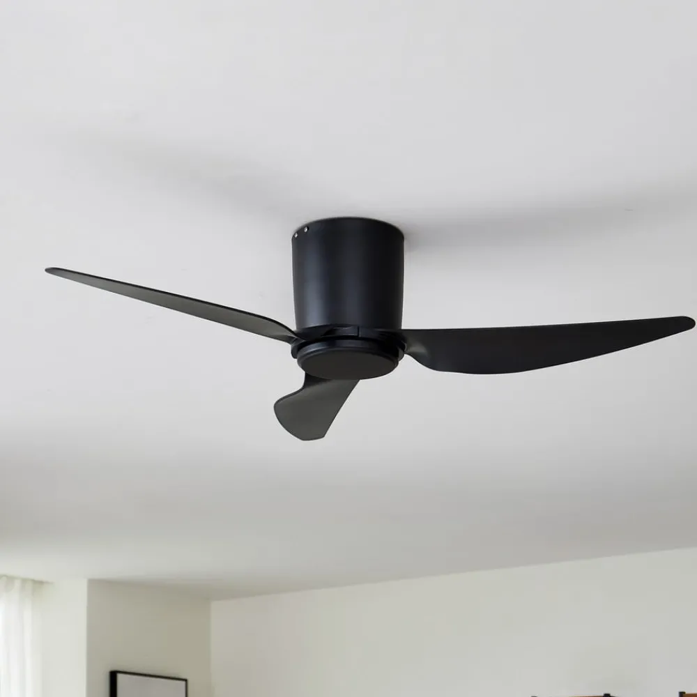 Lindby Loftventilatorer > loftventilator Aulo, sort, DC, støjsvag, Ø 123 cm