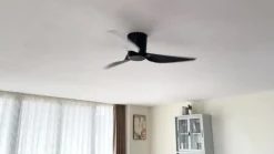 Lindby Loftventilatorer > loftventilator Aulo, sort, DC, støjsvag, Ø 123 cm