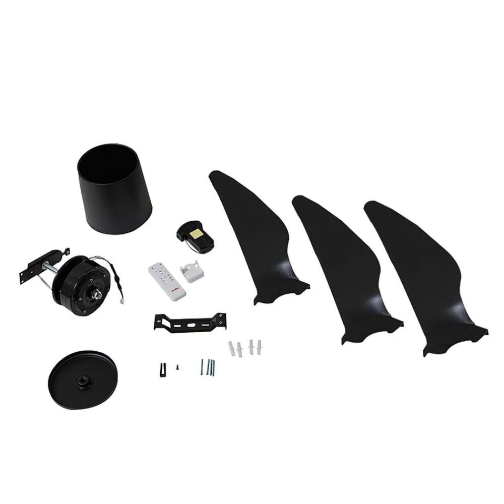 Lindby Loftventilatorer > loftventilator Aulo, sort, DC, støjsvag, Ø 123 cm