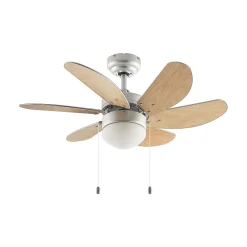 Lindby Loftventilatorer > loftventilator med lys Minja, sølv, støjsvag, 78 cm