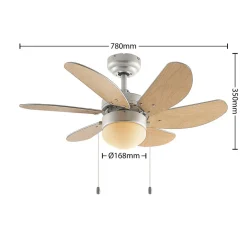 Lindby Loftventilatorer > loftventilator med lys Minja, sølv, støjsvag, 78 cm
