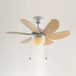 Lindby Loftventilatorer > loftventilator med lys Minja, sølv, støjsvag, 78 cm