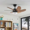 Loftventilatorer ^ Lindby loftventilator Minja, sort, støjsvag, 78 cm, E14