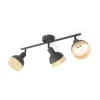 Spotlights ^ Lindby Lonnaris spotlight, rattan, 3 lyskilder, aflangt