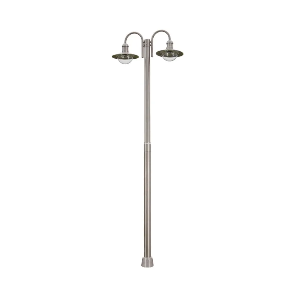 Lindby Lygtepæle > lygtepæl Damion, 200 cm, 2 lyskilder, E27, IP44