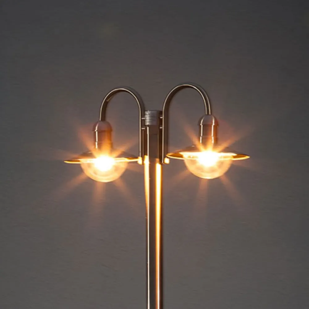 Lindby Lygtepæle > lygtepæl Damion, 200 cm, 2 lyskilder, E27, IP44