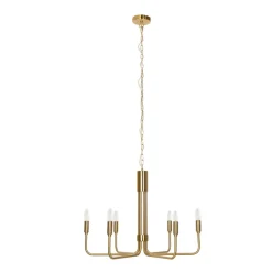 Lindby Gang|Pendellamper > lysekrone Elanova, messing, 6 lyskilder, Ø 70 cm, E14