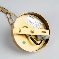 Lindby Gang|Pendellamper > lysekrone Elanova, messing, 6 lyskilder, Ø 70 cm, E14