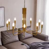 Lindby Gang|Pendellamper > lysekrone Elanova, messing, 10 lyskilder, Ø 80 cm, E14