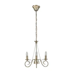 Lindby Gang|Lysekroner > lysekrone Marnia, 3 lyskilder, Ø 40 cm, antik messing, E14