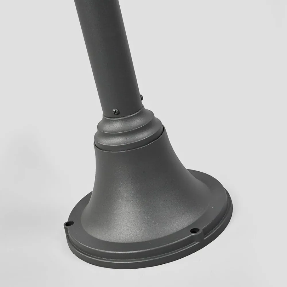 Lindby Lygtepæle > Madea udendørslampe, grå, 2 lyskilder, 212 cm, E27, IP44
