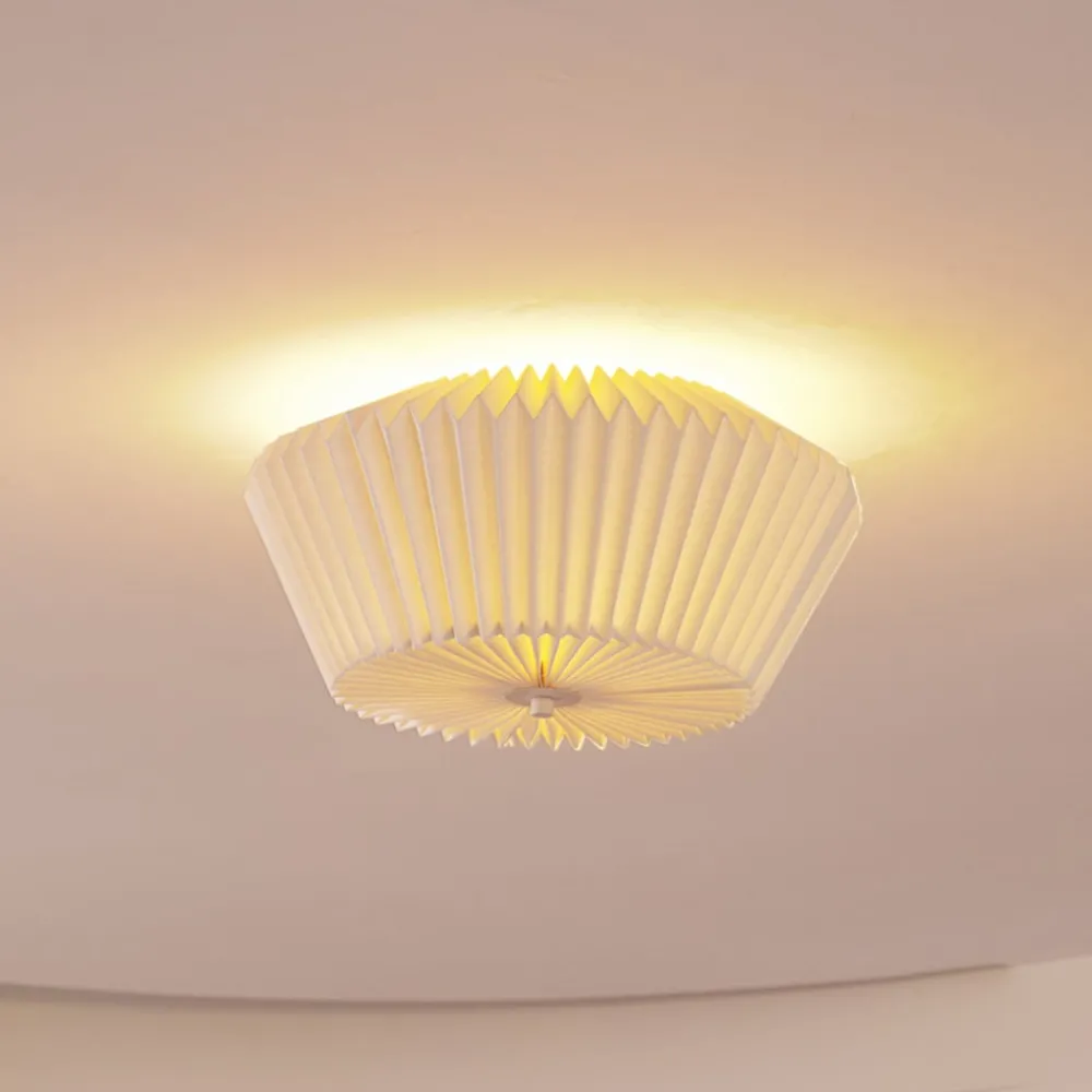 Loftlamper ^ Lindby Magali loftlampe, hvid, papir, Ø 45 cm, E27