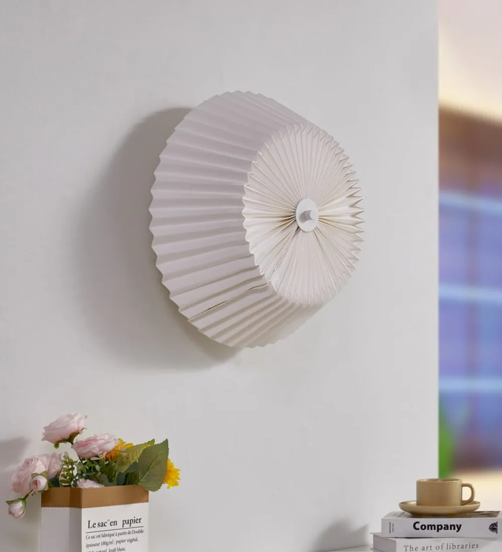 Loftlamper ^ Lindby Magali loftlampe, hvid, papir, Ø 45 cm, E27