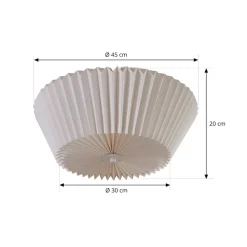 Loftlamper ^ Lindby Magali loftlampe, hvid, papir, Ø 45 cm, E27