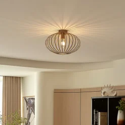 Lindby Gang|Loftlamper > Maivi loftslampe, beige, 40 cm, jern, bur