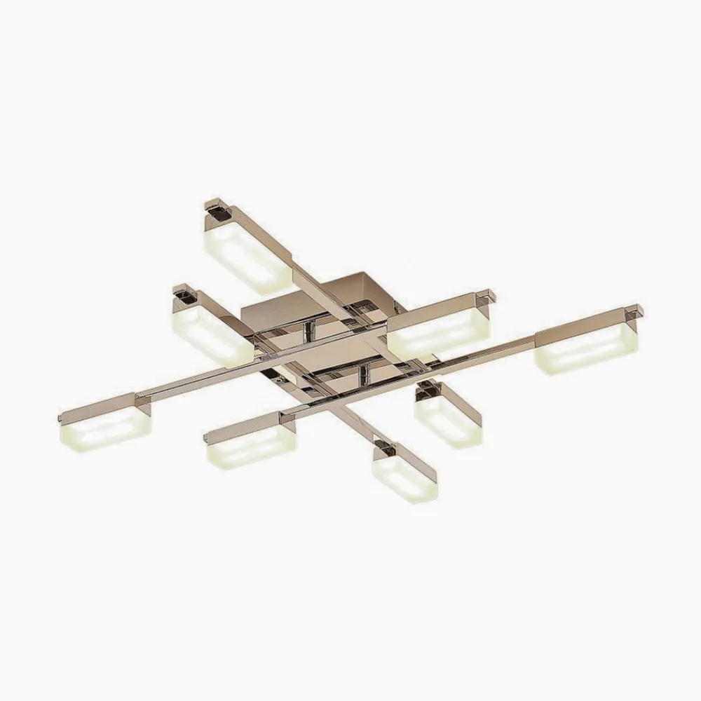 Loftlamper ^ Lindby Mally LED-loftlampe i krom, 8 lyskilder