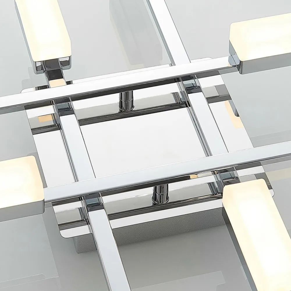 Loftlamper ^ Lindby Mally LED-loftlampe i krom, 8 lyskilder