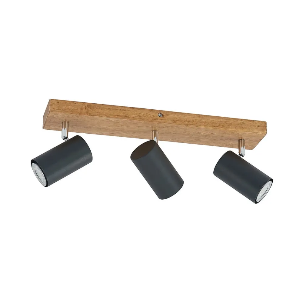 Lindby Loftlamper|Loftlamper > Maniva loftspot, 44 cm, 3 lyskilder, sort, GU10