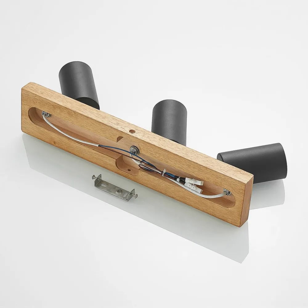 Lindby Loftlamper|Loftlamper > Maniva loftspot, 44 cm, 3 lyskilder, sort, GU10
