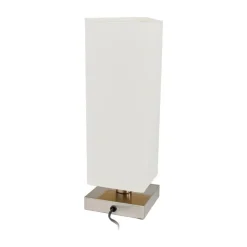 Lindby Gang|Bordlamper > Martje bordlampe, højde 35 cm, hvid, tekstil, metal