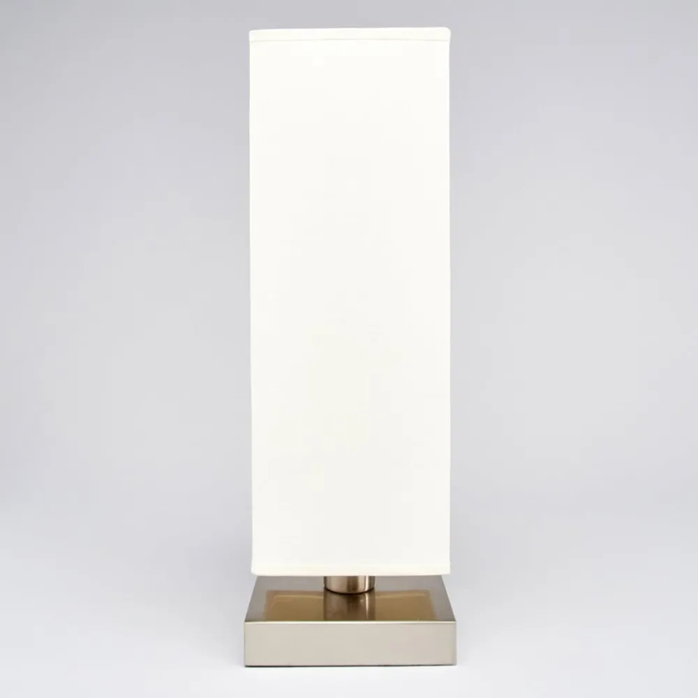 Lindby Gang|Bordlamper > Martje bordlampe, højde 35 cm, hvid, tekstil, metal