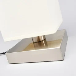 Lindby Gang|Bordlamper > Martje bordlampe, højde 35 cm, hvid, tekstil, metal
