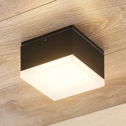Lindby Udendørs Loftlamper|Væglamper > Mathea udendørs LED-loftlampe, cylinder