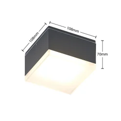 Lindby Udendørs Loftlamper|Væglamper > Mathea udendørs LED-loftlampe, cylinder
