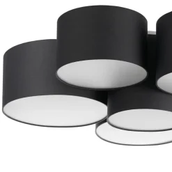 Loftlamper|Pendellamper ^ Lindby Maureka loftlampe, 94 cm, 6 lyskilder, tekstil