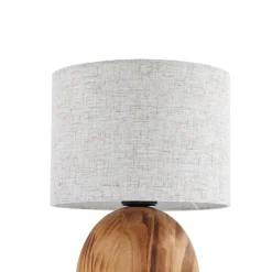 Bordlamper ^ Lindby Mayumi bordlampe, højde 31 cm, træ, tekstil