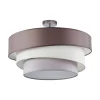 Lindby Gang|Loftlamper > Melia loftlampe, brun/grå, tekstil, Ø 56cm