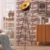 Lindby Gang|Pendellamper > Meline gulvlampe, sort/guld, metal, trefod