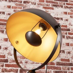 Lindby Gang|Pendellamper > Meline gulvlampe, sort/guld, metal, trefod