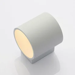 Lindby Væglamper > Mirza væglampe af aluminium, rund, hvid