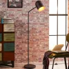 Lindby Gulvlamper|Gulvlamper > Morik gulvlampe, 1 lyskilde, sort/guld, metal