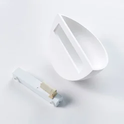 Lindby Gang|Væglamper > Narin uplight væglampe, hvid, gips, halvcirkelformet, 28 cm