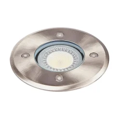Lindby Terrassebelysning|Nedgravet Udebelysning > Nedgravningslampe Insa, Ø11cm, stål, GU10, IP67