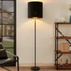 Lindby Gang|Pendellamper > Nymar gulvlampe, tekstil, sort-guld