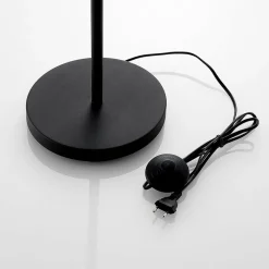 Lindby Gang|Pendellamper > Nymar gulvlampe, tekstil, sort-guld